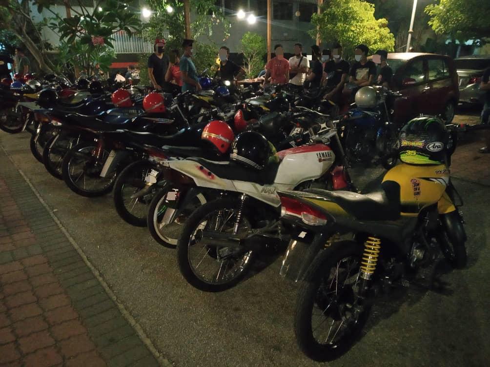 44 sepeda motor dari lima negara bagian ditahan di Penang