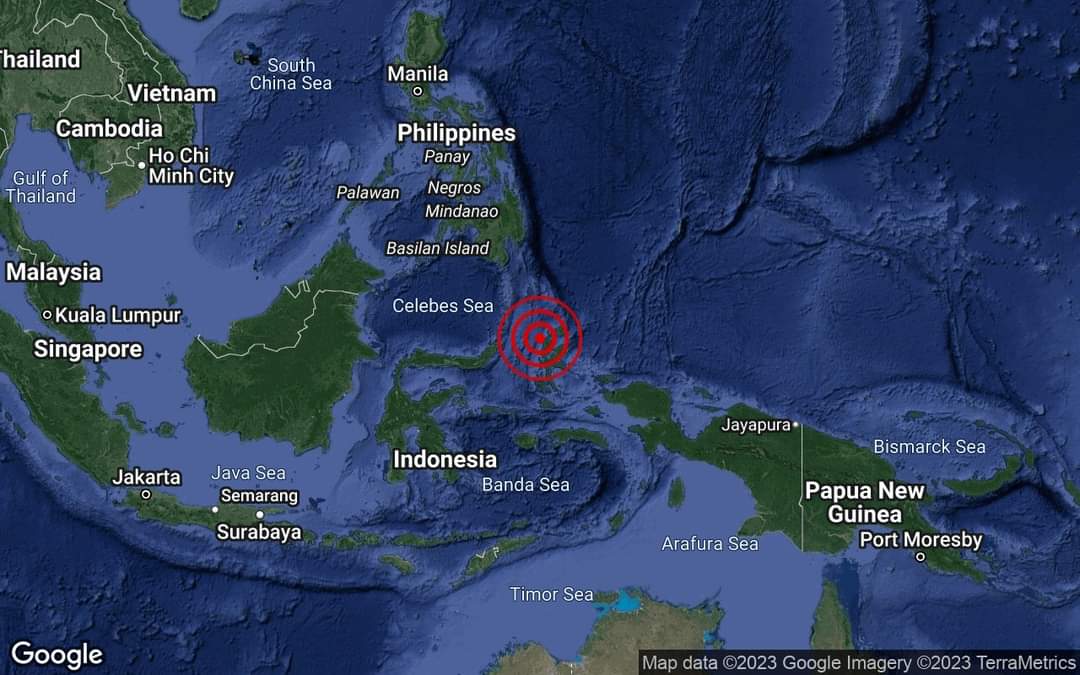 Gempa bumi sederhana gegar Halmahera, Indonesia