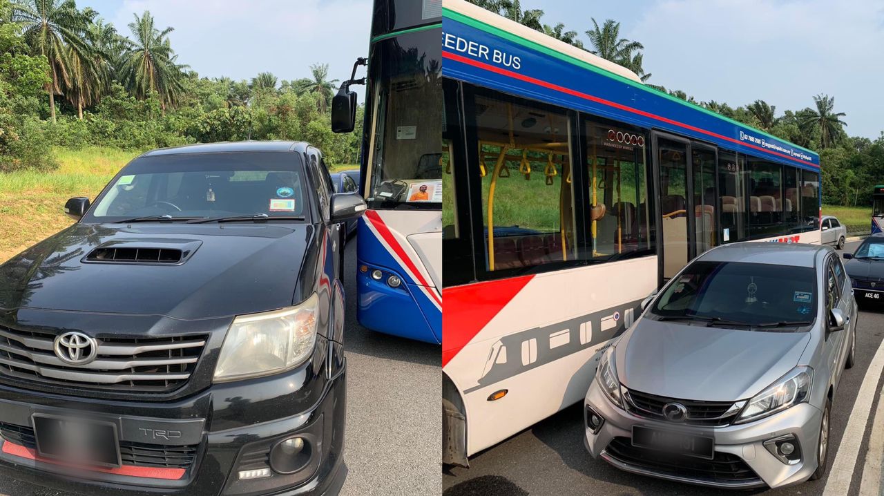 Letak kereta secara haram, bas pengantara MRT tersangkut