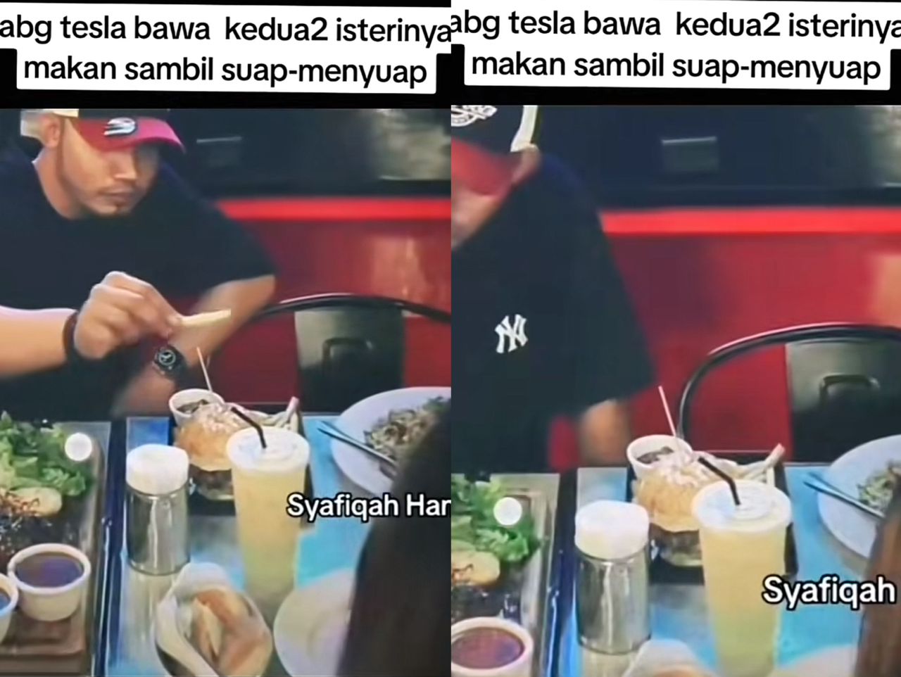 [VIDEO] Ramai tak puas hati Abang Tesla suap isteri kedua dahulu