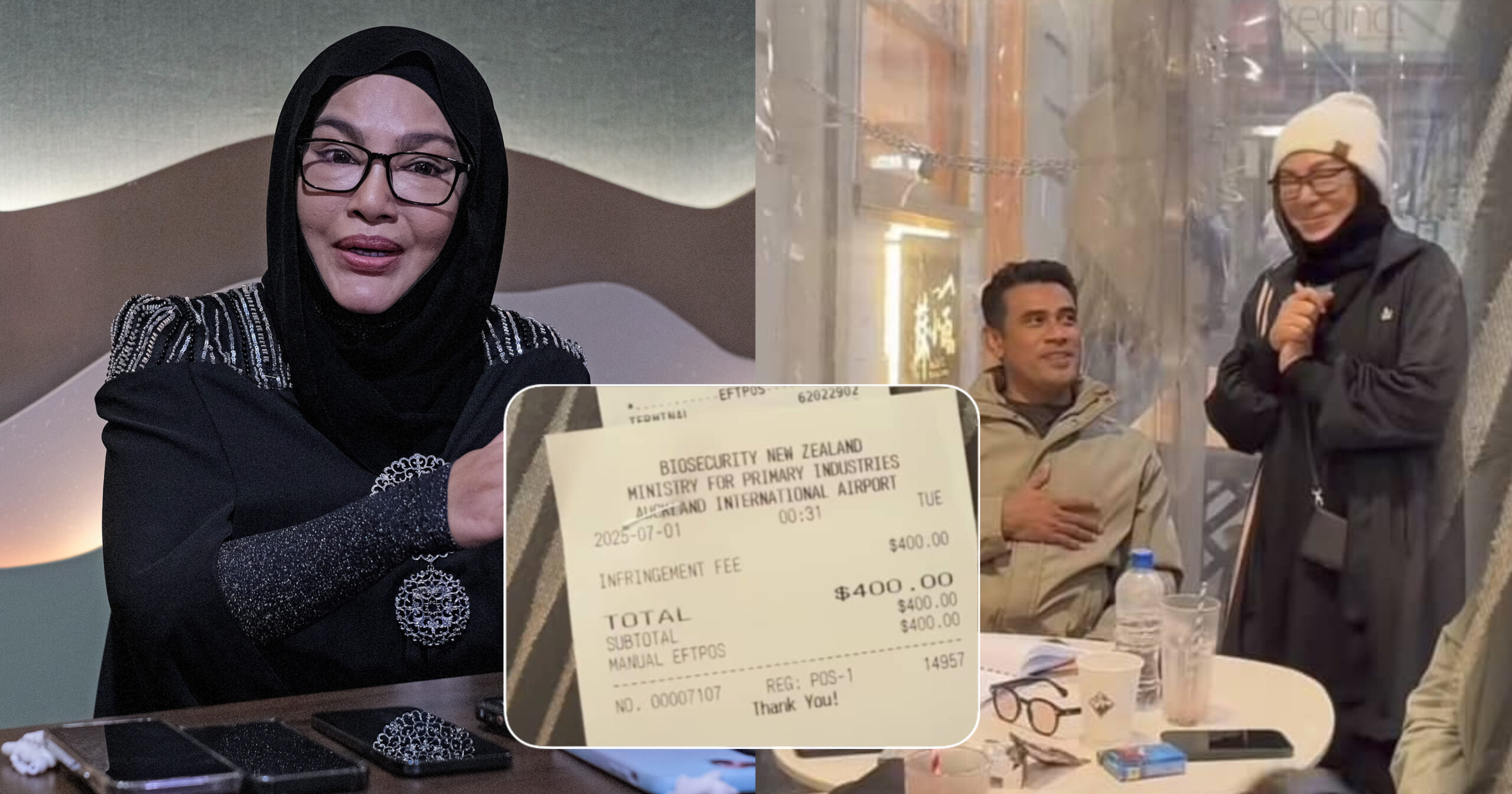 ‘Terseludup’ sebiji epal ke New Zealand, Umie Aida didenda RM1,000