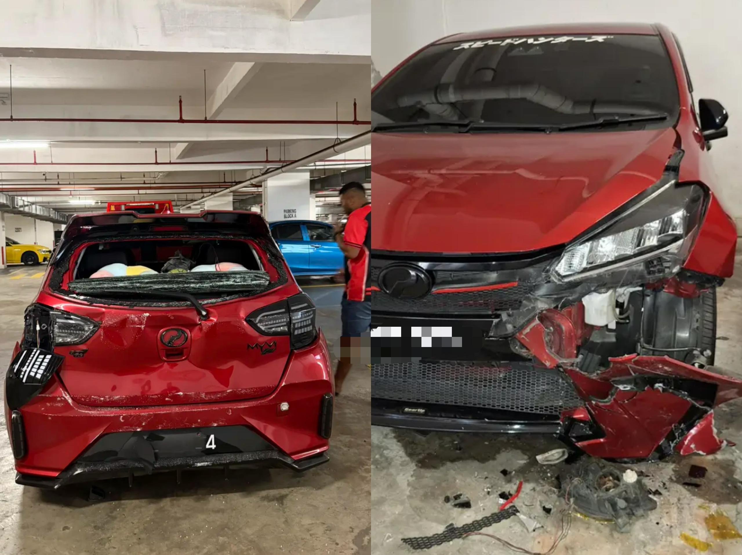 [VIDEO] Kereta remuk kena rempuh, insurans pelaku tamat tempoh