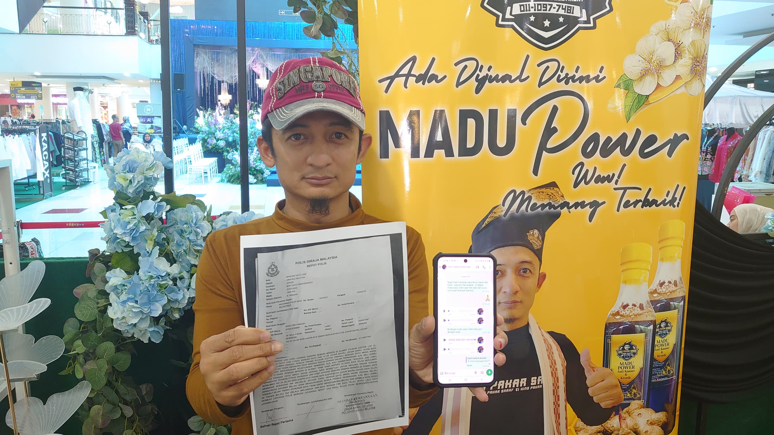 Datuk palsu kebas duit usahawan madu RM100,000