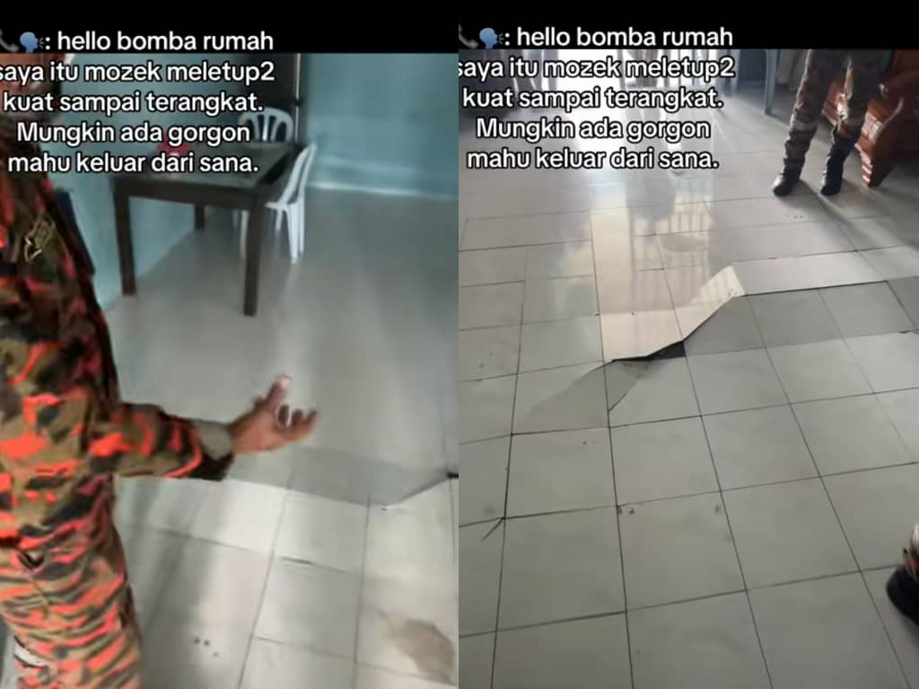 [VIDEO] ‘Hello bomba, rumah saya mozek meletup-letup!’