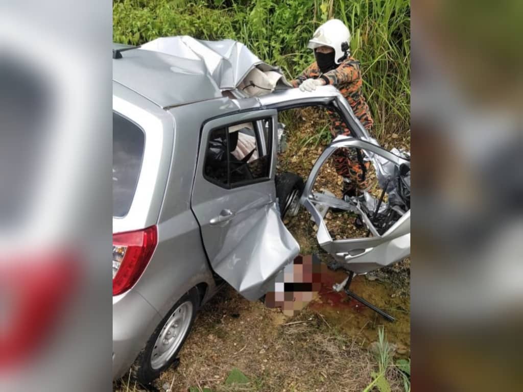 Dua beradik maut, Axia bertembung lori tangki