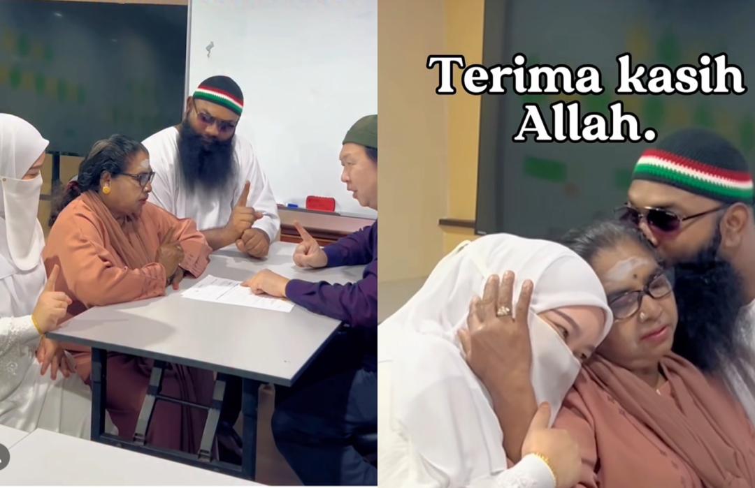[VIDEO] Selepas 7 tahun masuk Islam, giliran maknya pula ucap syahadah