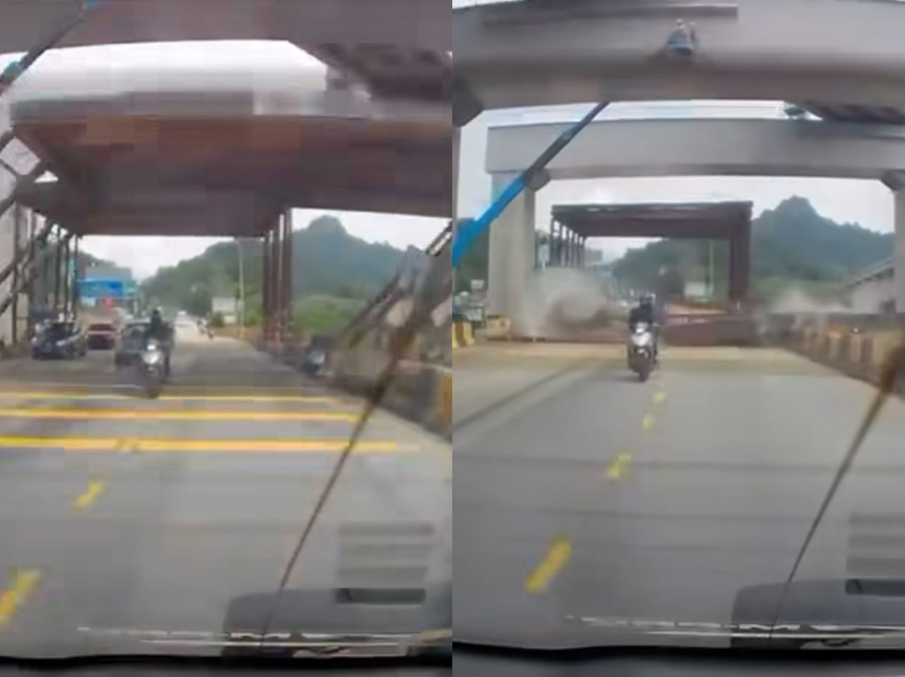 [VIDEO] Terlepas ‘ajal’ sesaat, ramai tertanya apa amalan abang motosikal