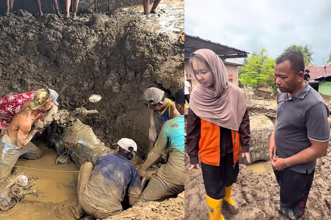 [VIDEO] ‘Lumpur sampai dua meter, lima orang pun tak mampu angkat kereta’