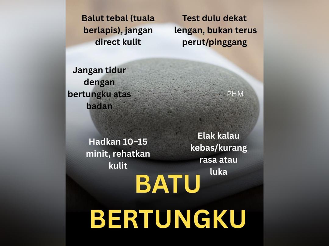 Lepas beli batu bertungku, guna dengan betul jangan sampai terluka