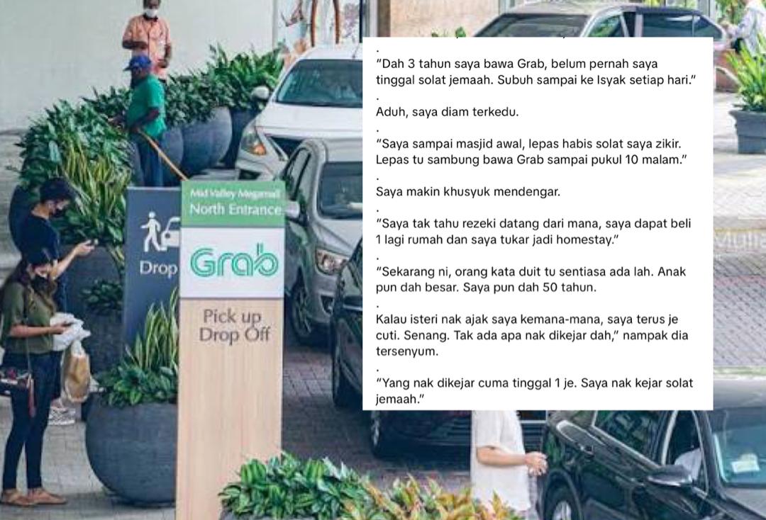 ‘Saya pilih bawa Grab sebab tak nak terlepas solat jemaah’