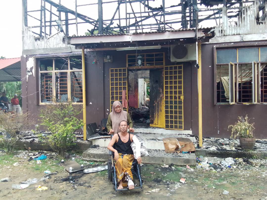 Baru kehilangan isteri, rumah pusaka pula terbakar