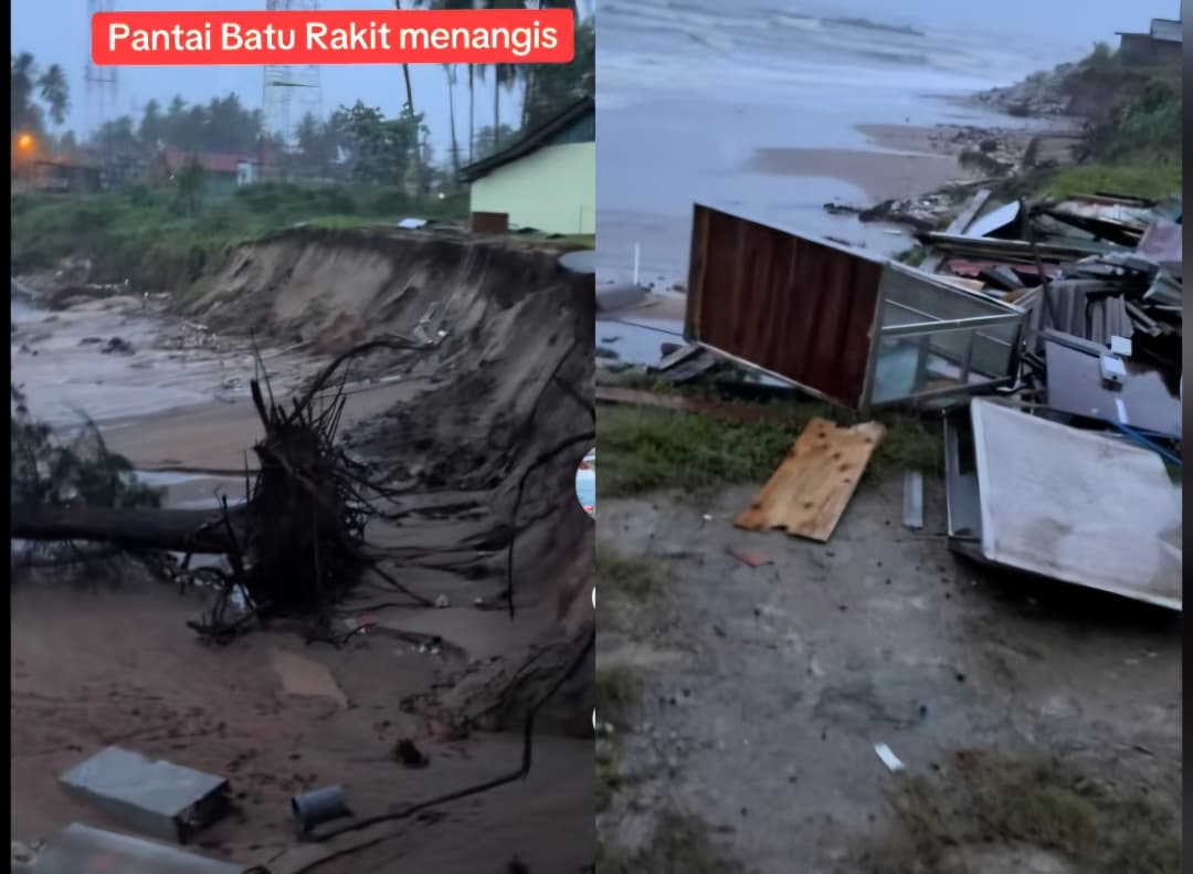 [VIDEO] Sedihnya tengok keadaan Pantai Batu Rakit, teruk terhakis