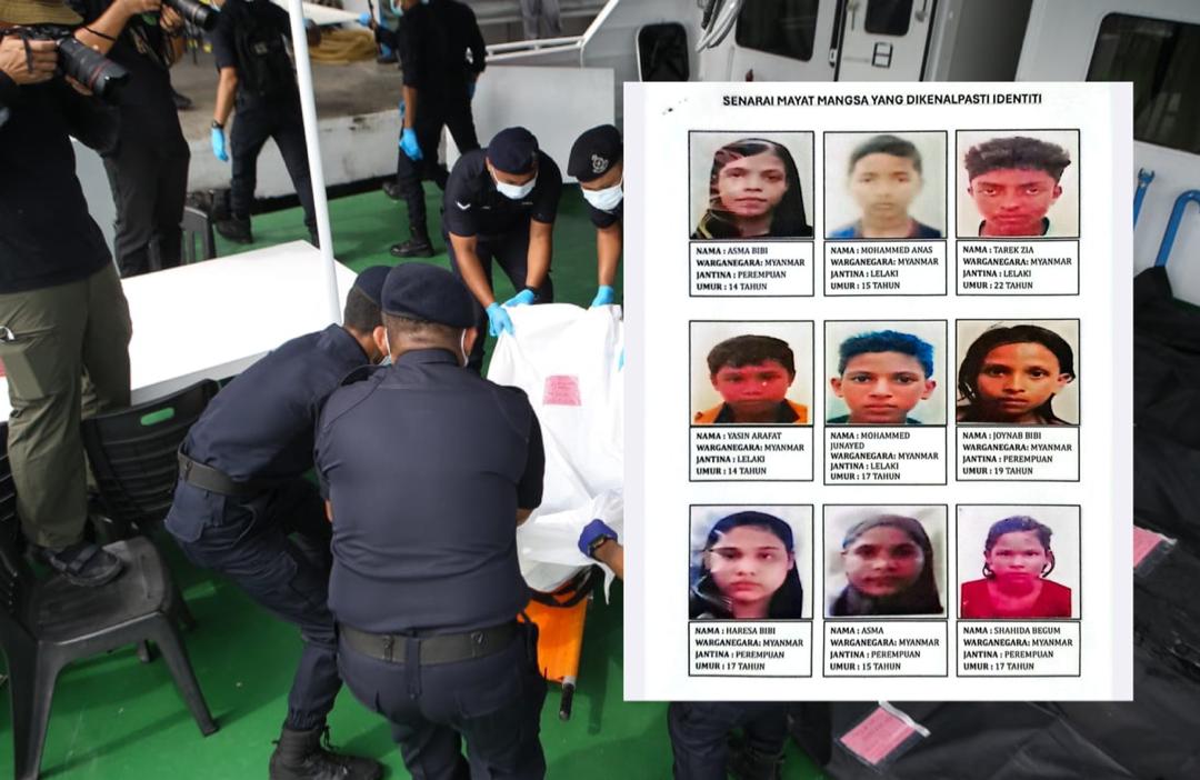 Identiti 9 mayat mangsa bot karam Rohingya dikenal pasti