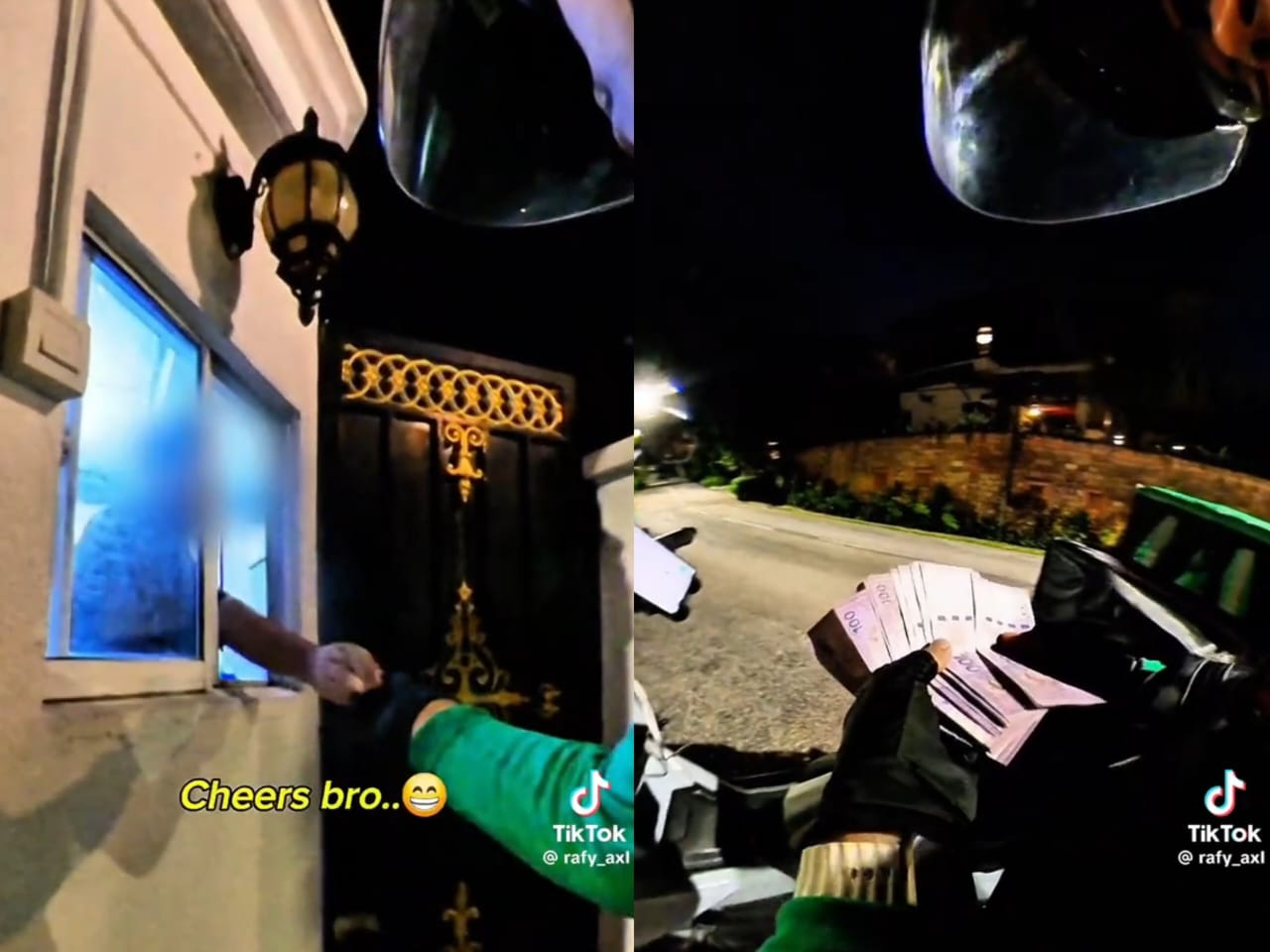 [VIDEO] ‘Rezeki tak salah alamat’ – Rider terima tip hampir RM1,000