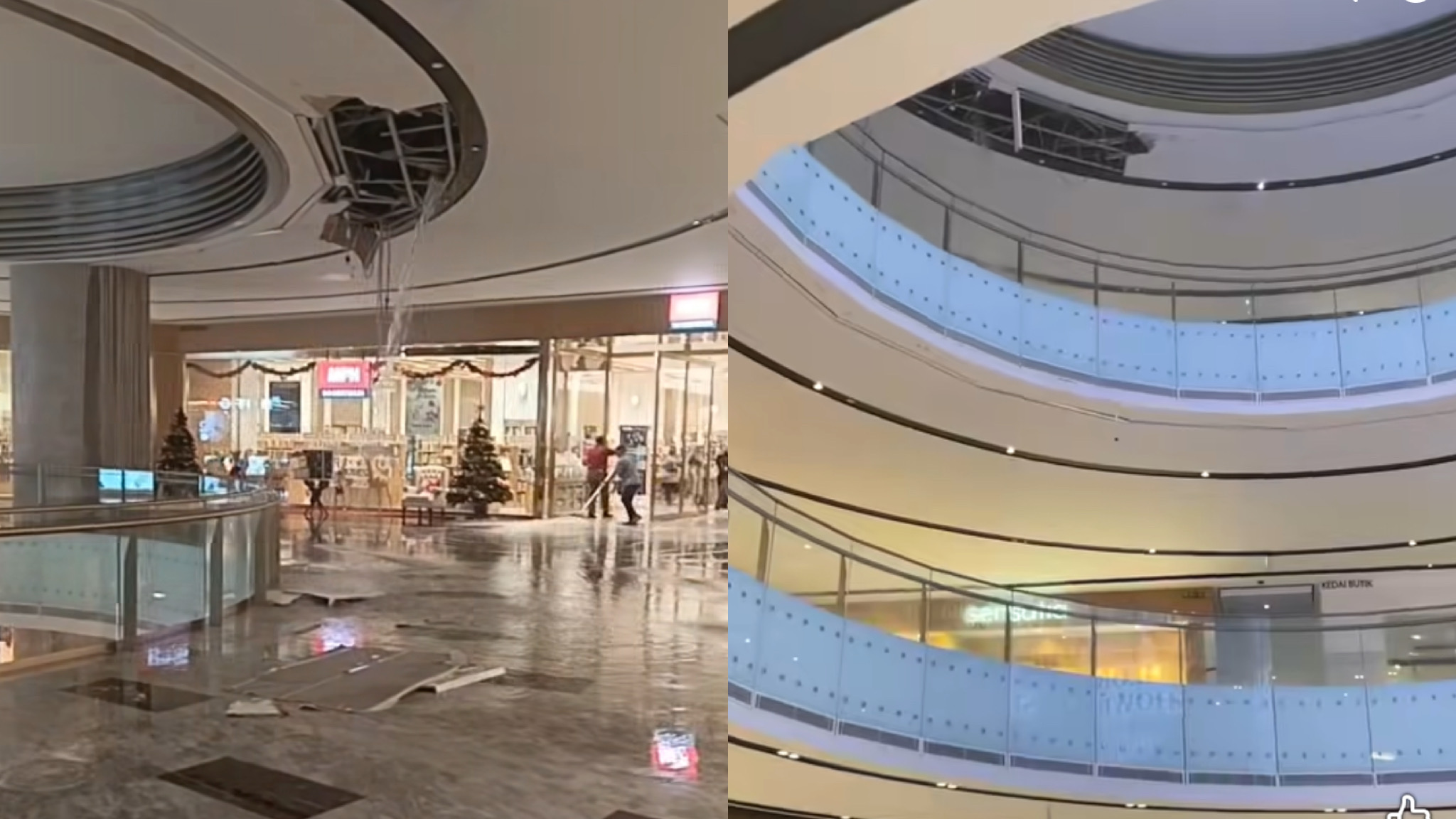 Hujan lebat, pusat beli-belah TRX bocor lagi