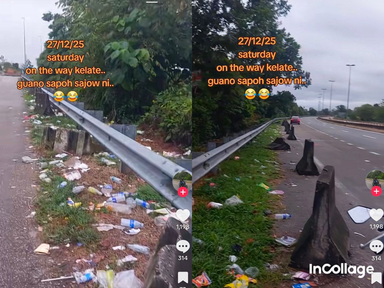 [VIDEO] Jalan Lipis-Gua Musang, setiap kali cuti mesti penuh sampah