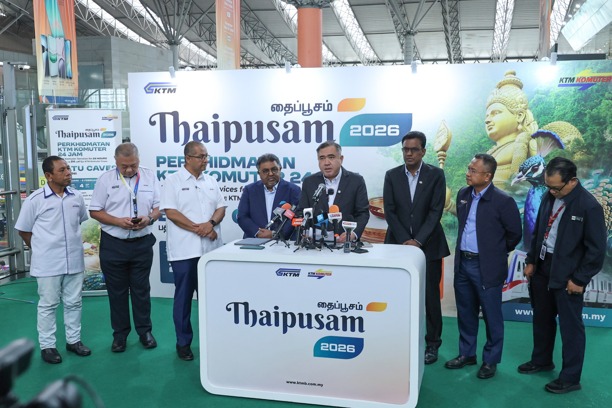 Perkhidmatan KTM Komuter 24 jam, 2 hari percuma sempena Thaipusam