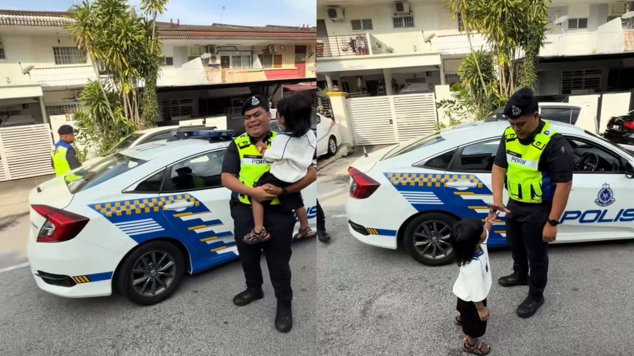 [VIDEO] ‘Abang polis’ hadiah bermakna hari lahir kanak-kanak tiga tahun