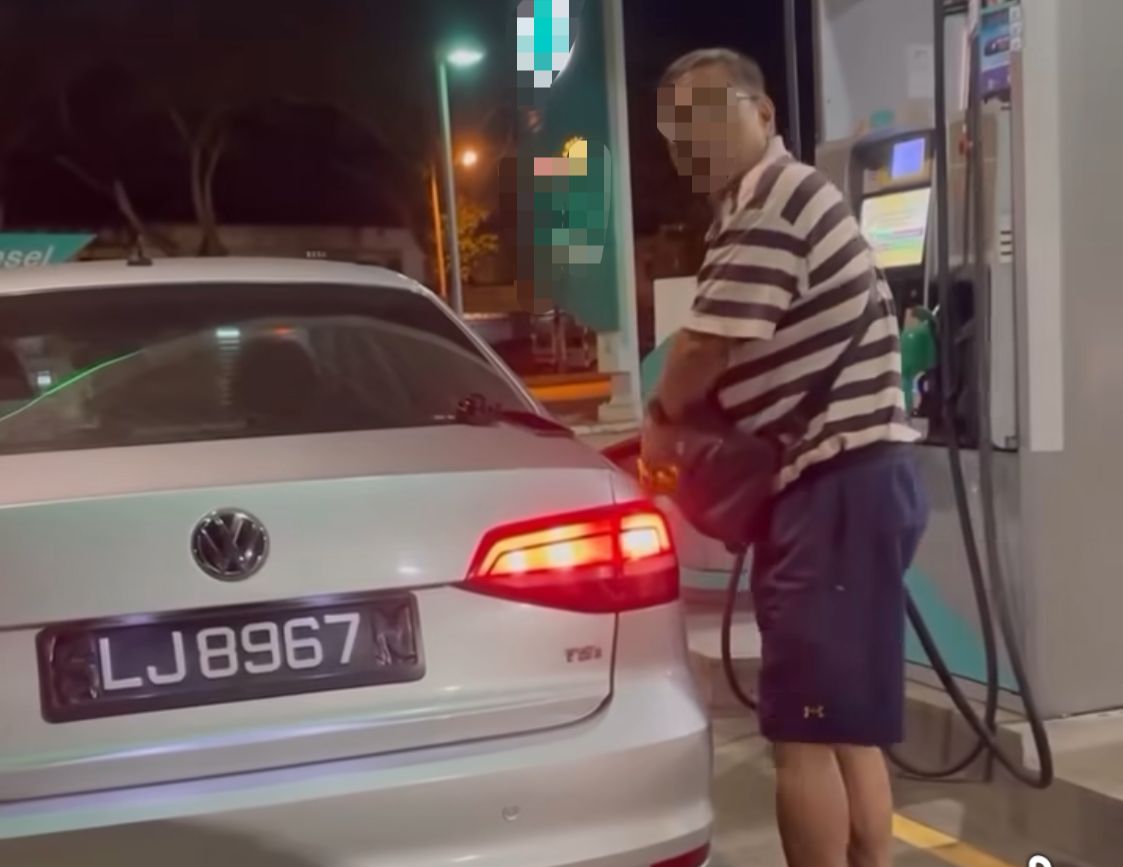 KPDN siasat kes lelaki Singapura isi RON95 guna kereta tutup nombor plat