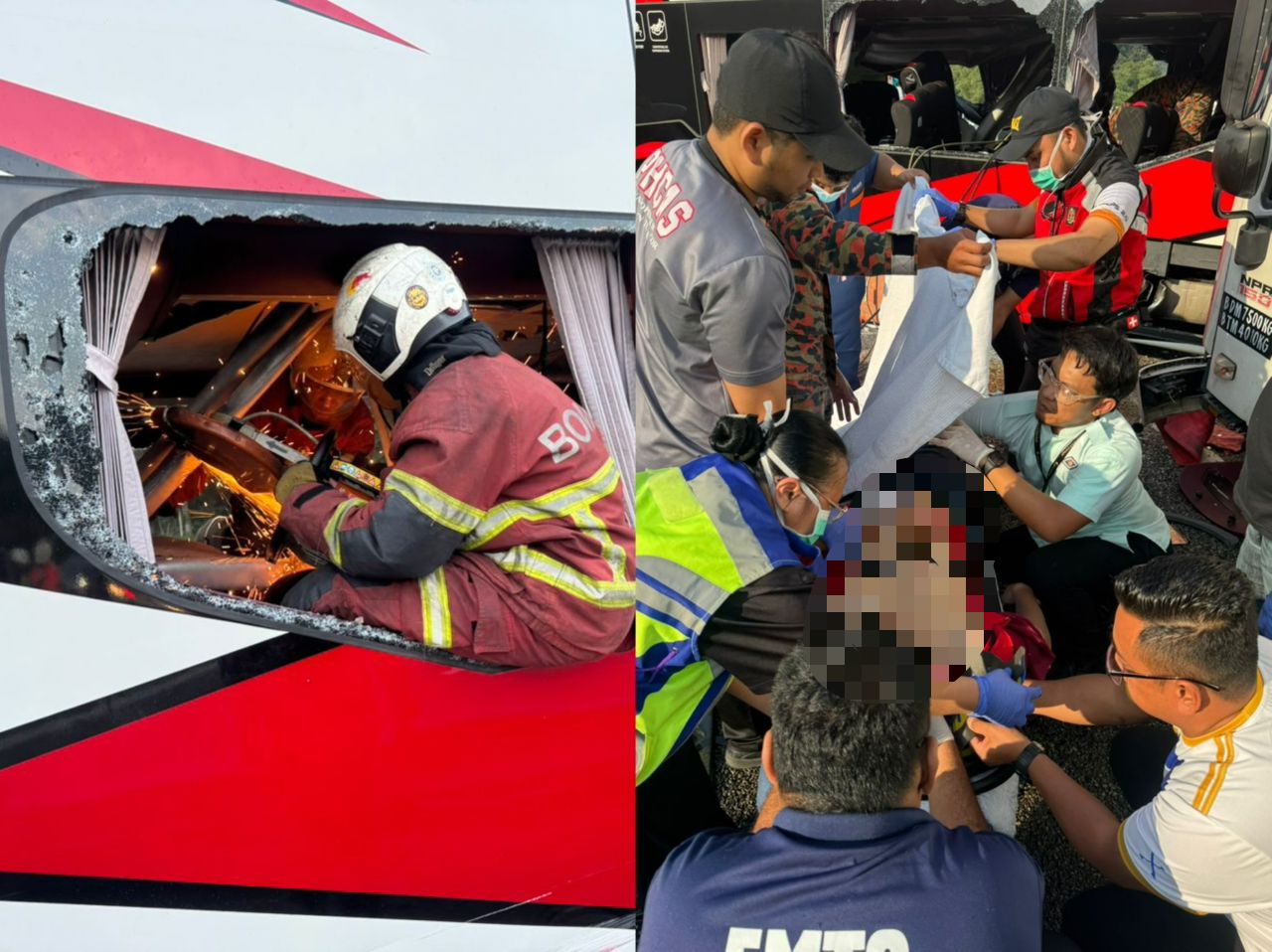 Nahas bas ekspres: Seorang penumpang maut ketika terima rawatan