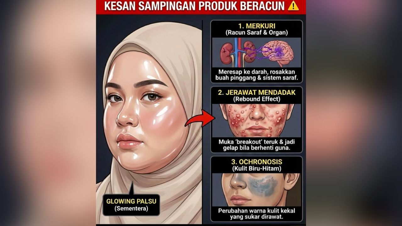 Muka kilat macam plastik tanda kulit tak sihat?