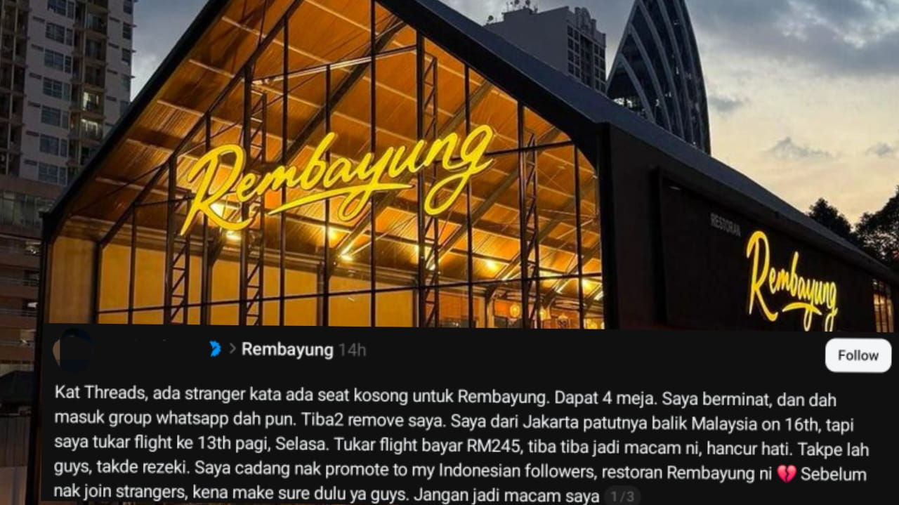 Terbang dari Jakarta, ‘seat kosong’ di Rembayung lesap