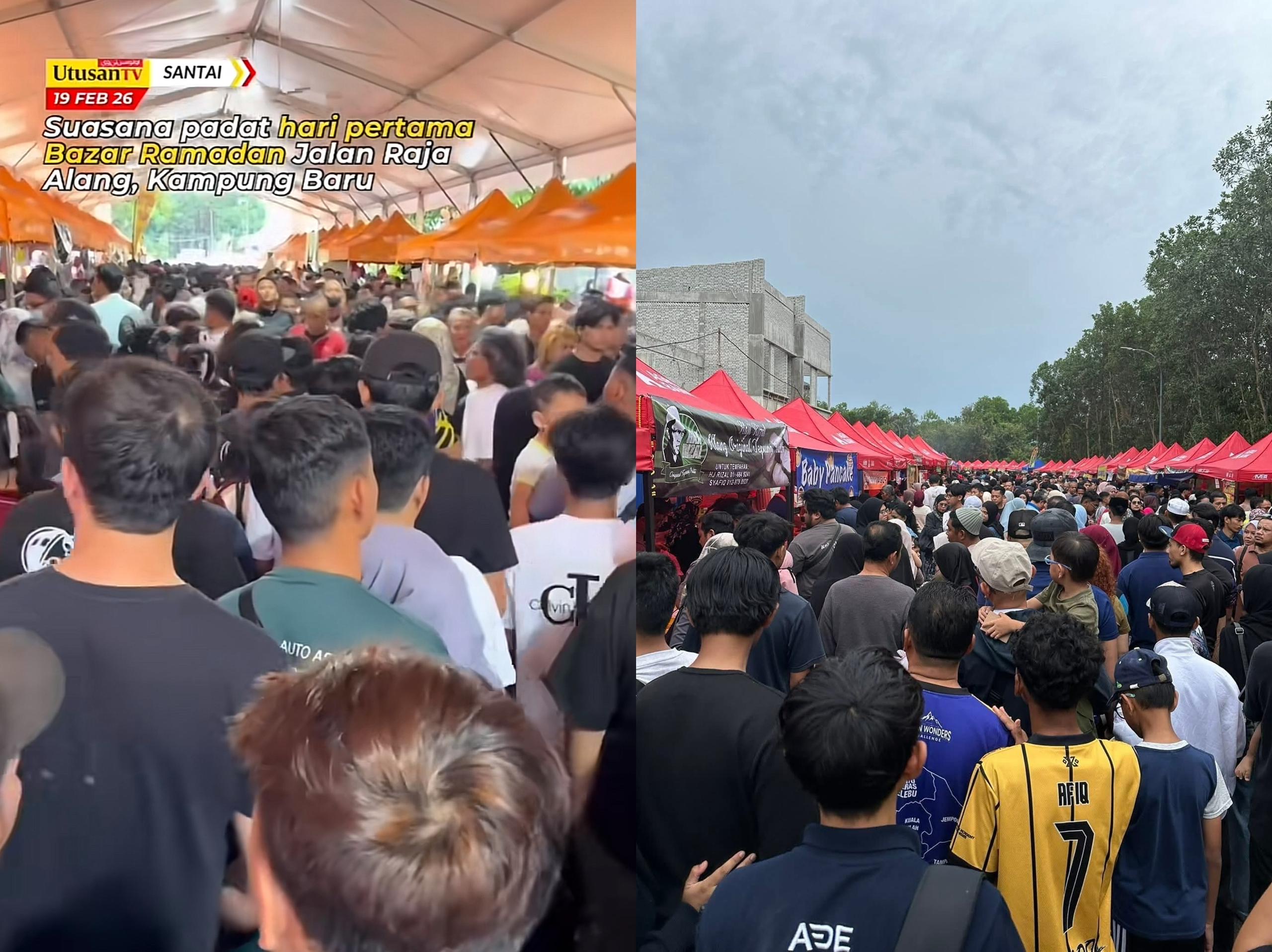 [VIDEO] Hari pertama Ramadan, bazar penuh manusia sampai tak boleh jalan