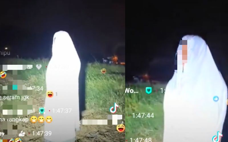 [VIDEO] Gempar, pocong Kampung Parit Kasa akhirnya ditangkap