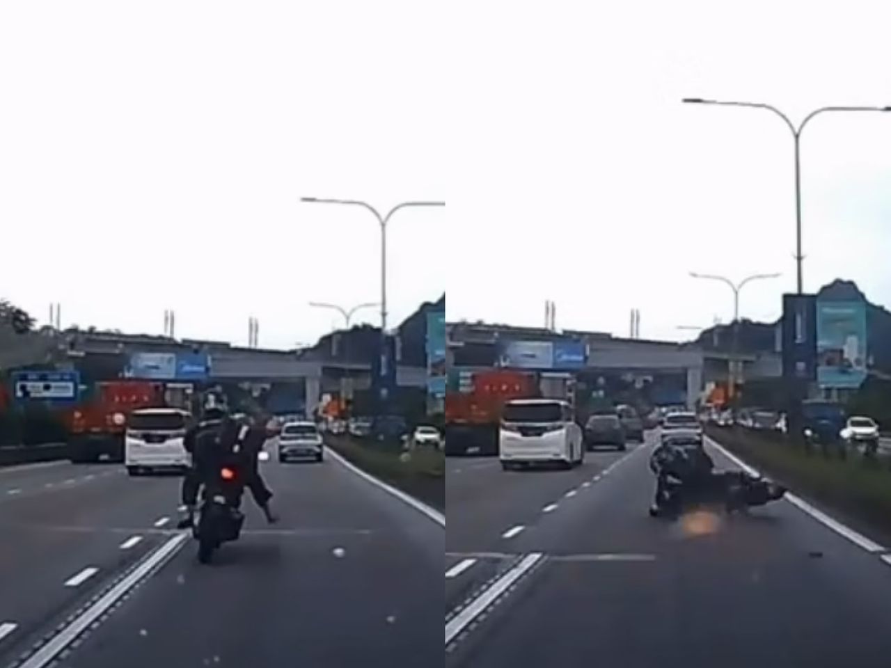[VIDEO] Ramai rupanya ‘rider’ jadi mangsa sambung jalan di MRR2