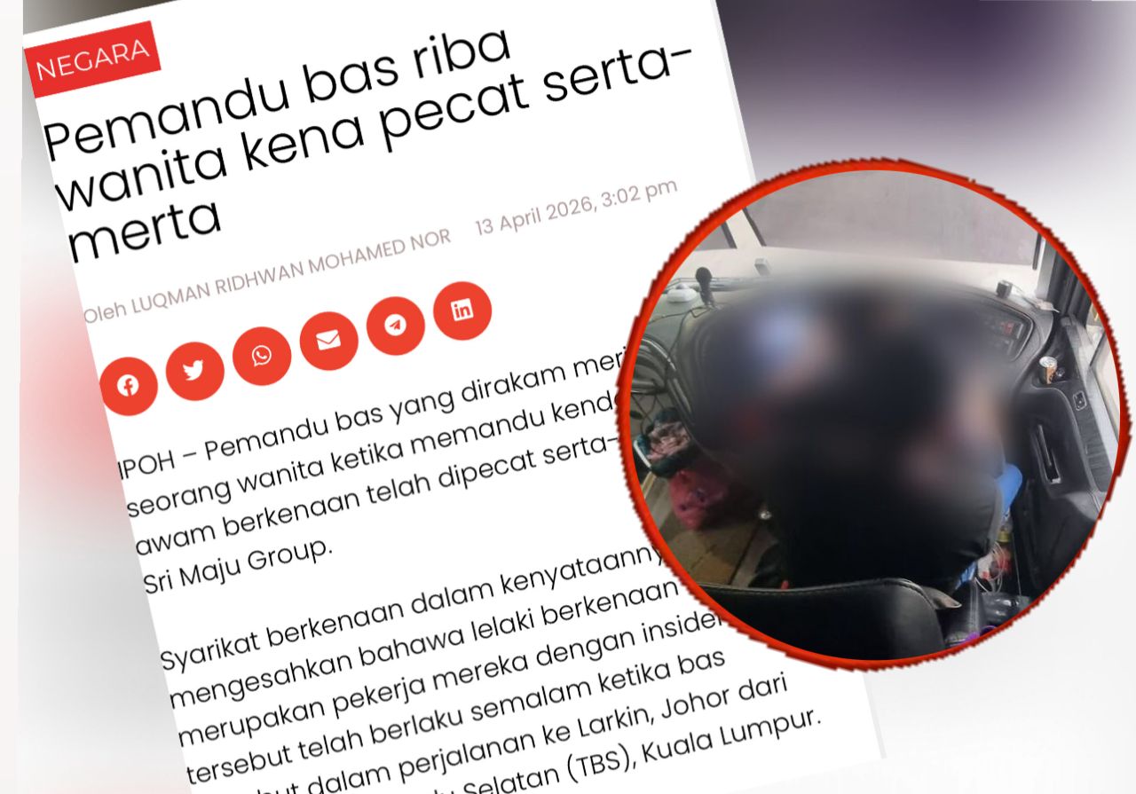 Pemandu bas tular riba wanita rupanya suami orang