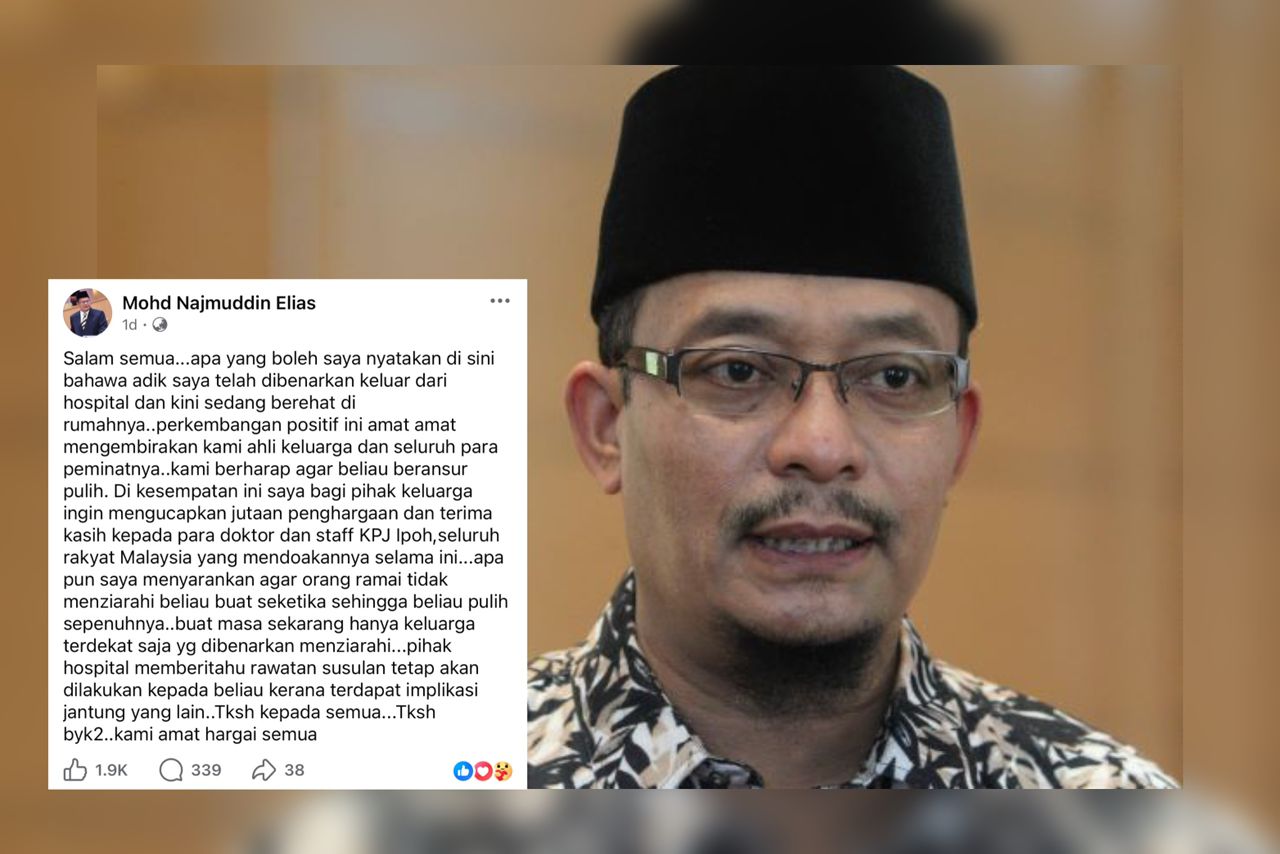 Ustaz Kazim dibenar keluar hospital, keluarga mohon ruang untuk berehat