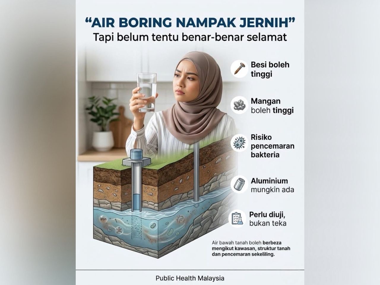 Air boring nampak jernih, belum tentu benar-benar selamat