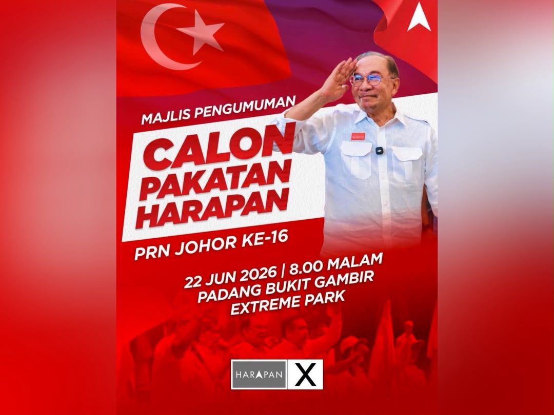 PRN Johor: Saya ke Bukit Gambir esok umum calon PH – Anwar