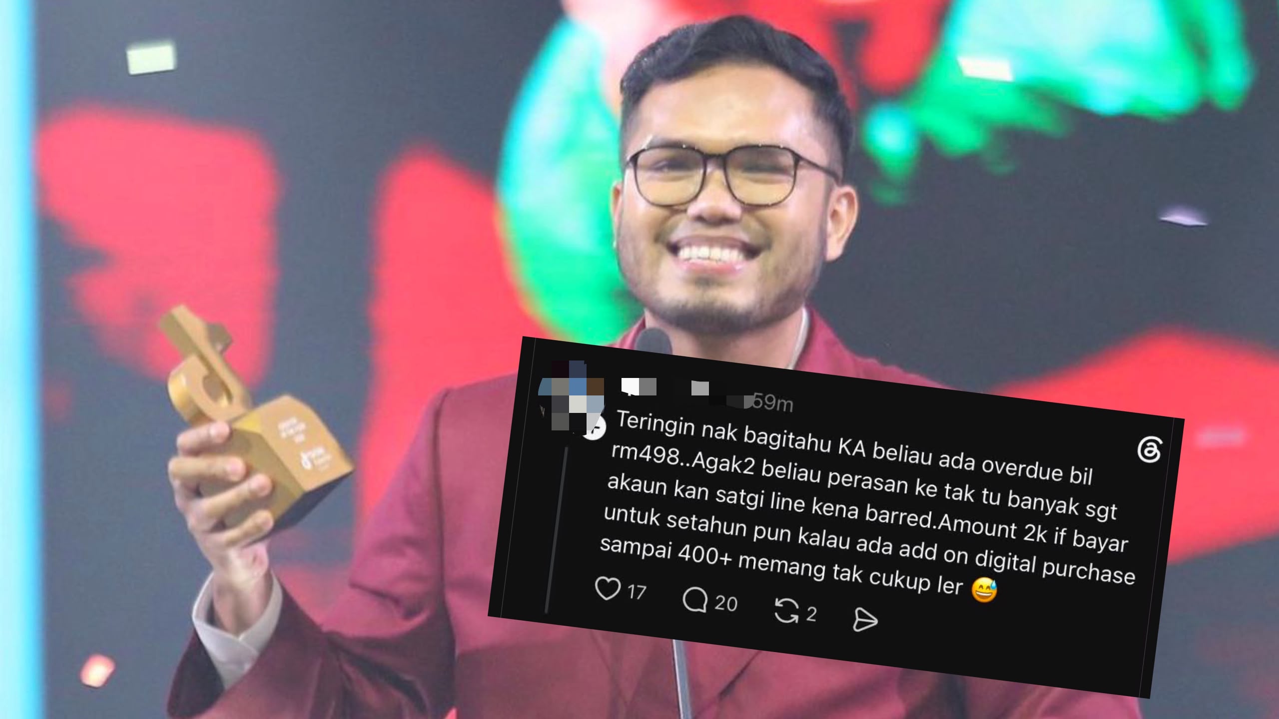 Anda tahu maklumat bil saya, sanggup dedah kepada umum – Khairul Aming