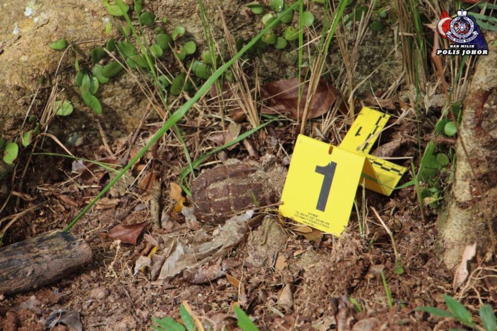 Jumpa bom tangan tepi jalan di Skudai Jumpa bom tangan tepi jalan di Skudai
