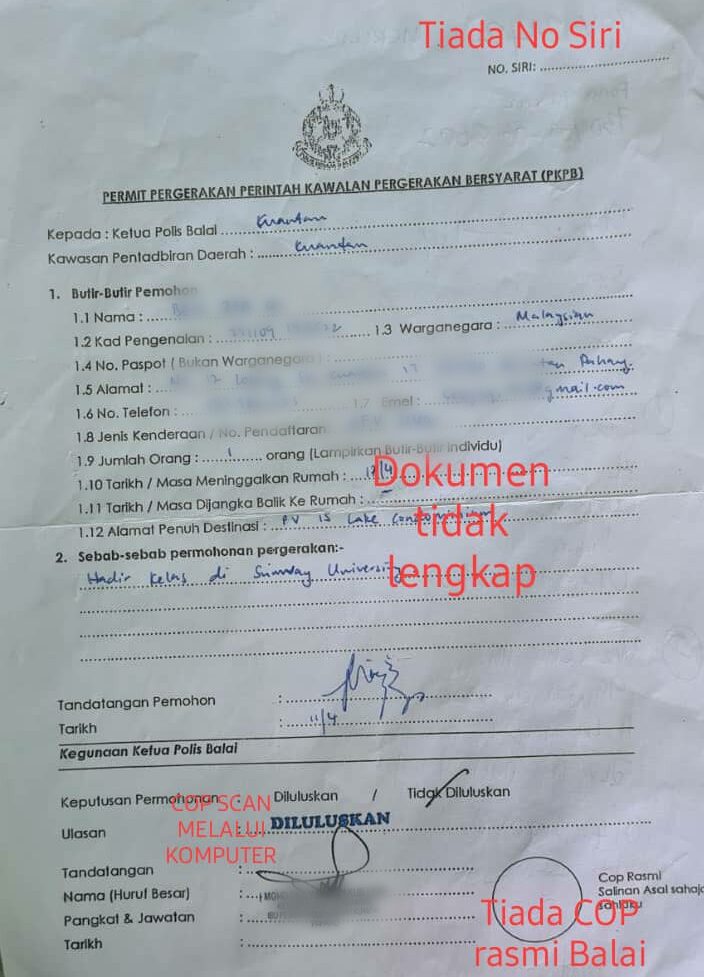 Surat pergerakan rentas negeri