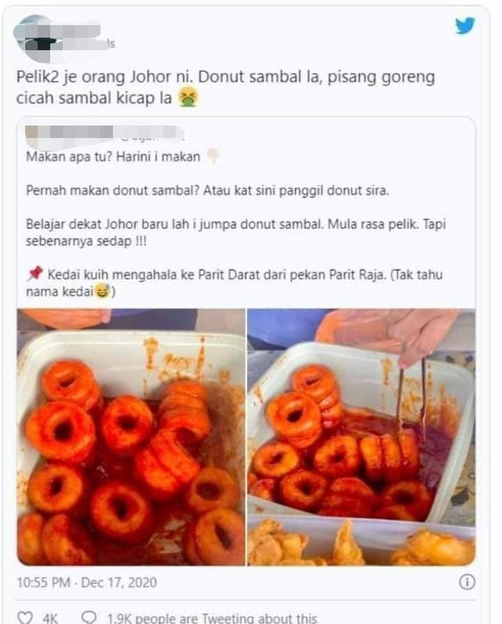 Sambal johor donut Perlekeh Donut