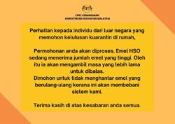 Rumah kuarantin di Cara Mohon