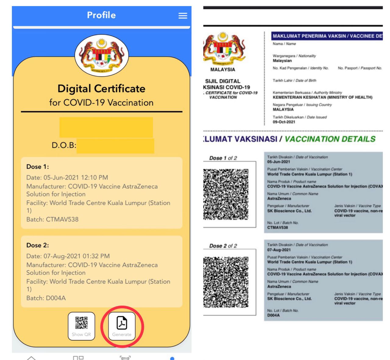 Status mysejahtera kuning