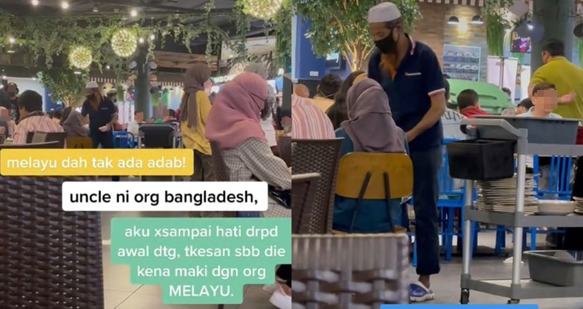 Man cusses foreign waiter out who accidentally dirtied his baju melayu | weirdkaya