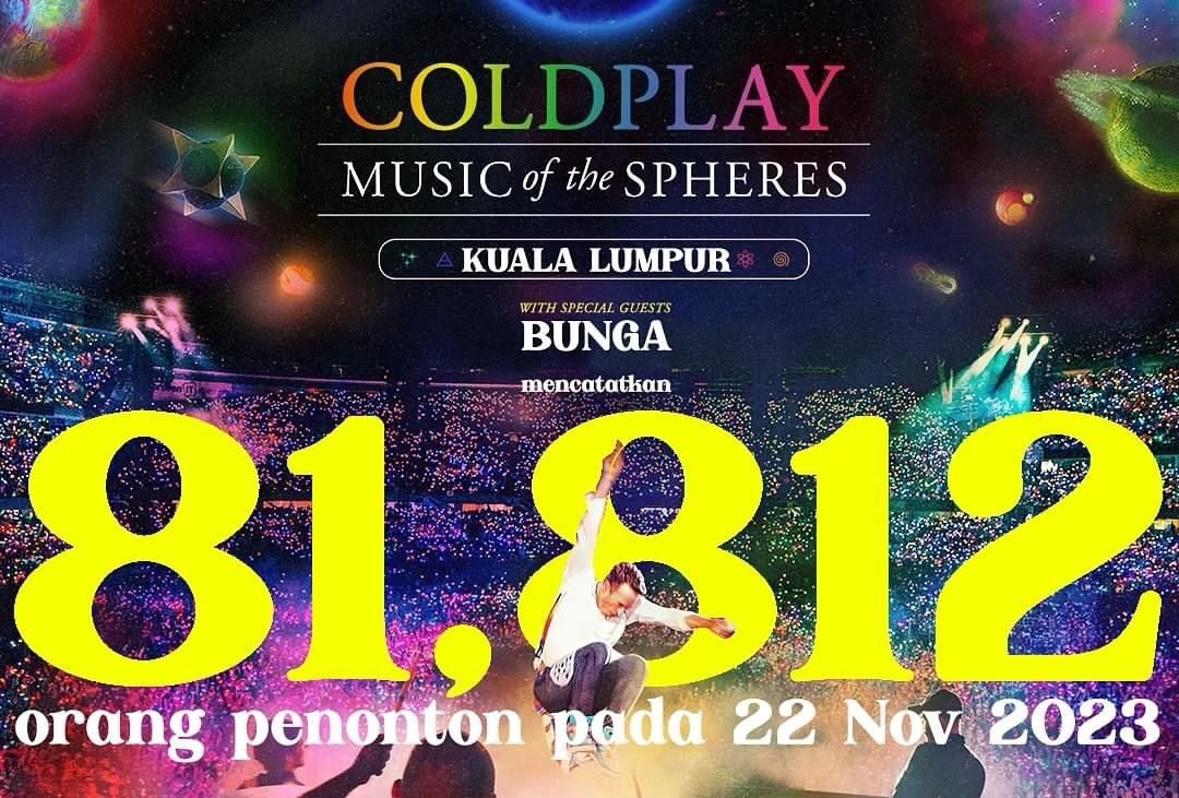 Konsert Coldplay di Malaysia catat keuntungan RM52 juta - Kosmo Digital