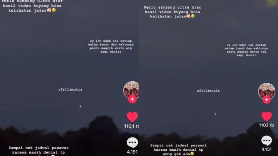 Kelibat penanggal terbang dirakam ketika maghrib