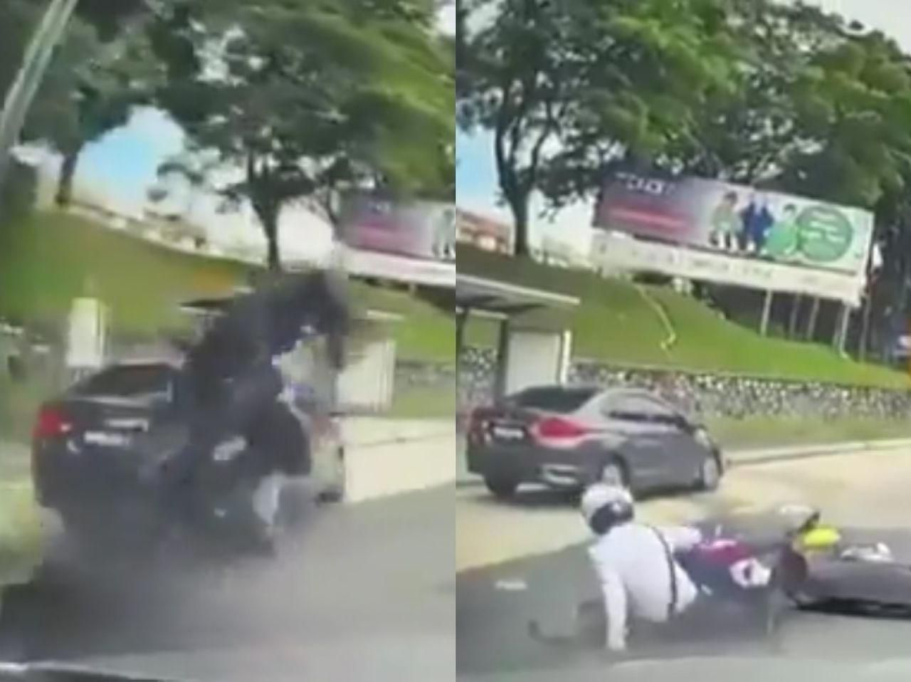 Polis trafik KL selamat, kemalangan gara-gara kereta ‘pancung’ melulu