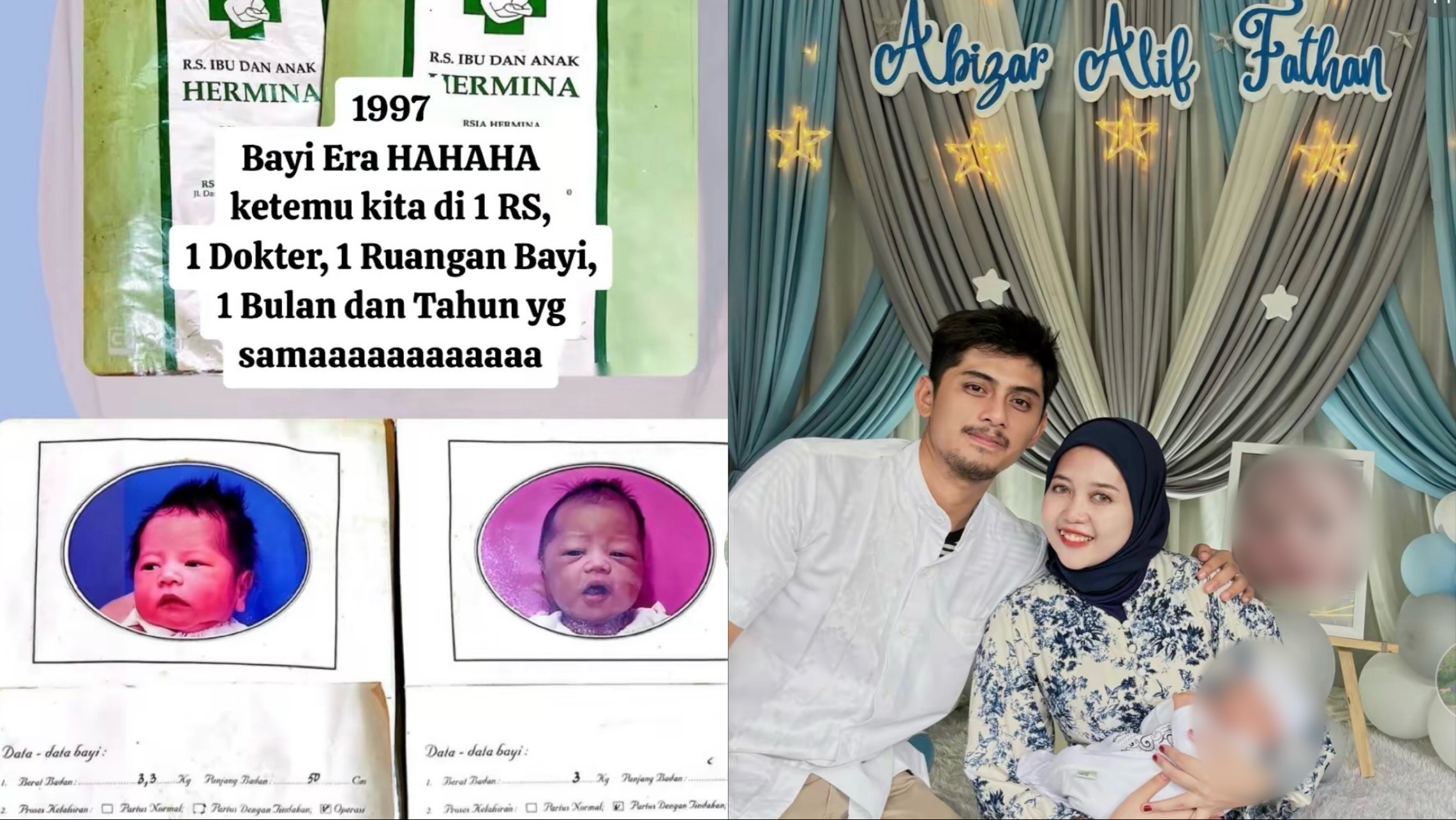 Jodoh sejak bayi, lahir sama bulan, hospital 