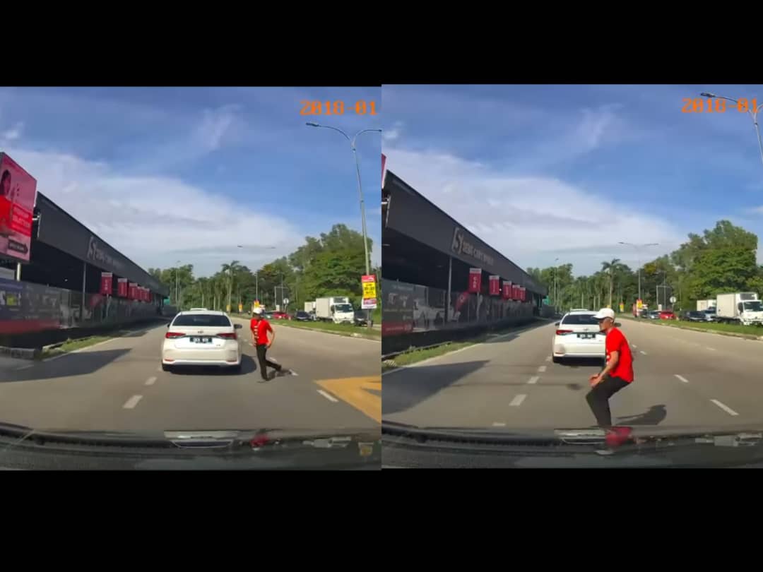 tular viral melintas jalan