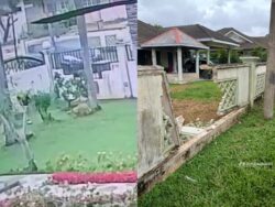 [VIDEO] ‘Dah langgar pagar sampai runtuh, jumpa lah tuan rumah’