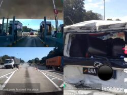 [VIDEO] Pemandu lori brek rosak terpaksa elak treler, rempuh Alza