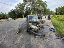 Nenek maut, anak dan cucu cedera Proton Saga bertembung
