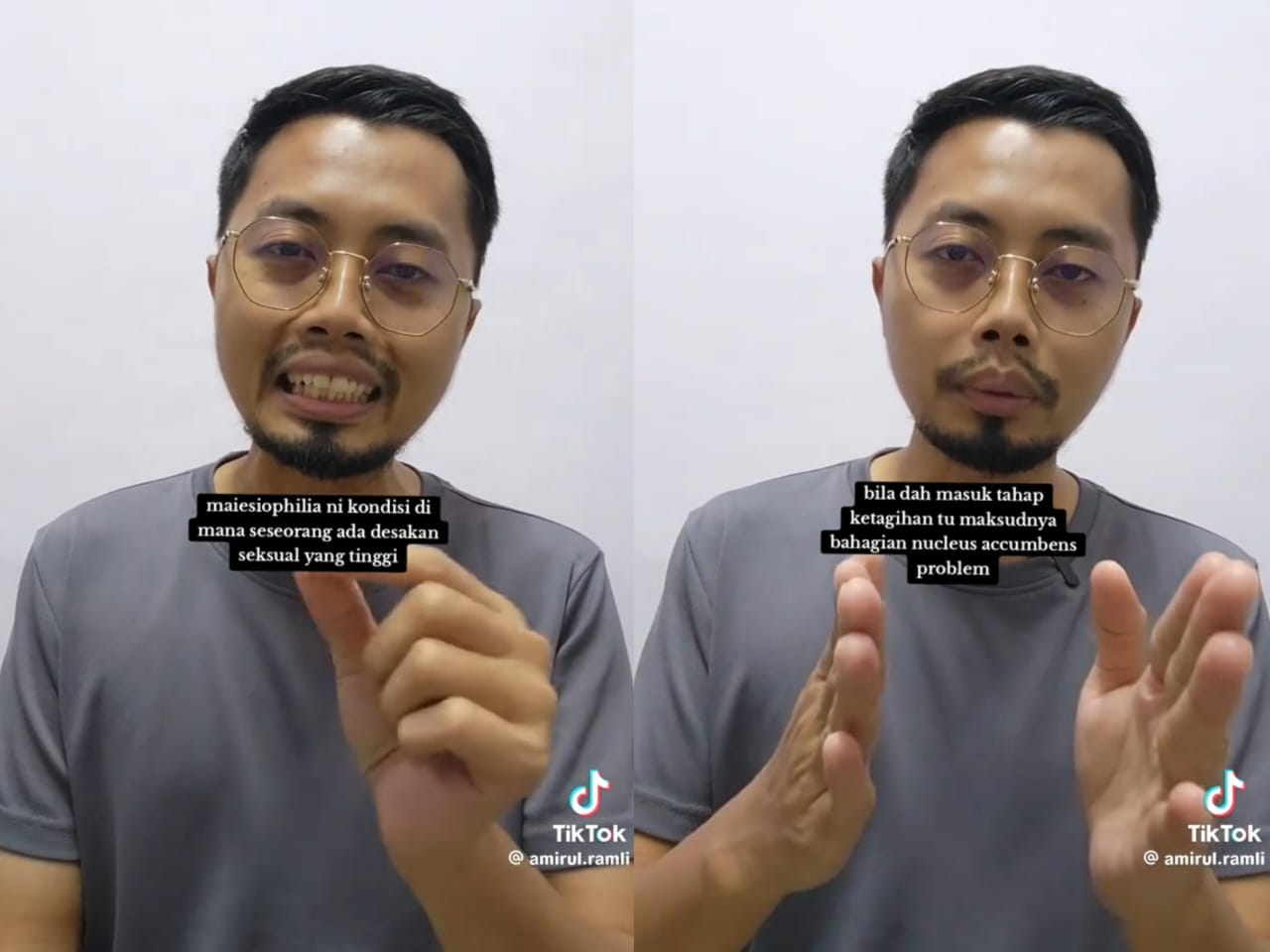 Amirul menjelaskan mengenai maiesiophilia iaitu individu mempunyai desakan seksual yang tinggi terhadap wanita mengandung.