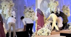 [VIDEO] Pelamin hampir runtuh kerana budak ketika makan beradat